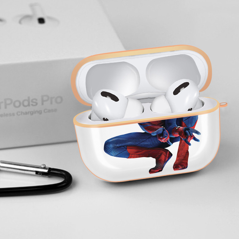 Spider Man スパイダーマン 【AirPods Pro用】ハードシェル保護ケース｜耐衝撃・防指紋・カラビナ付き商品仕様