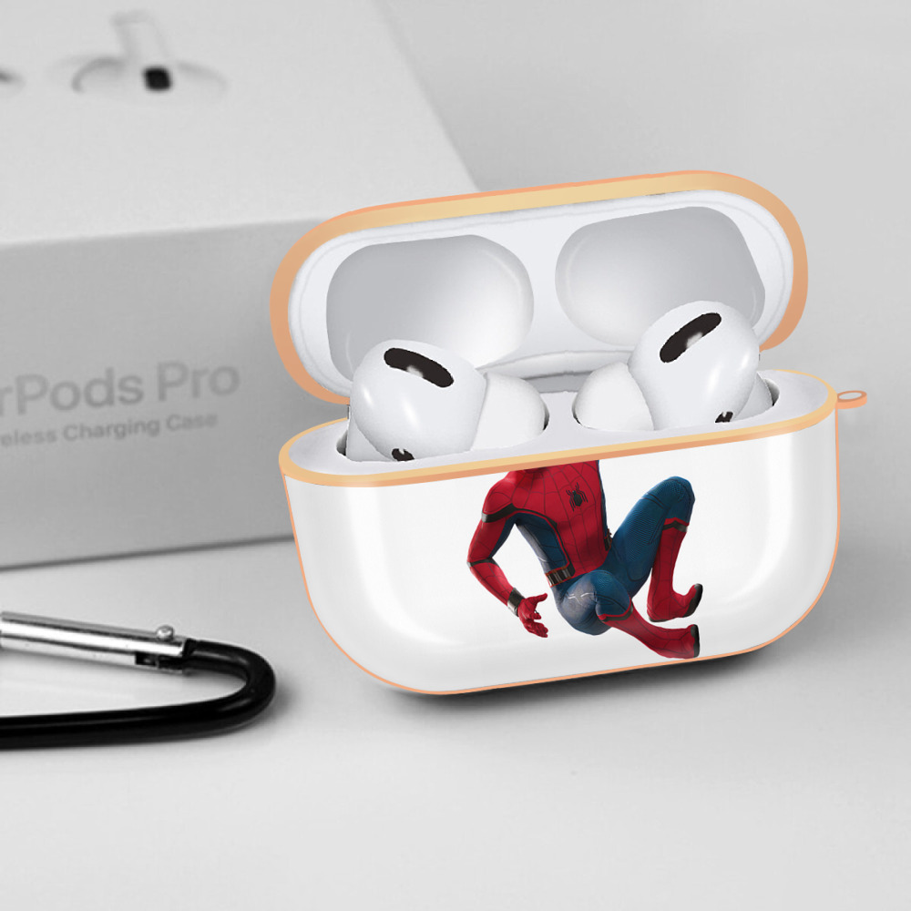 Spider Man スパイダーマン 【AirPods Pro用】ハードシェル保護ケース｜耐衝撃・防指紋・カラビナ付き商品仕様
