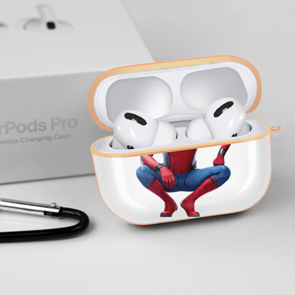 Spider Man スパイダーマン 【AirPods Pro用】ハードシェル保護ケース｜耐衝撃・防指紋・カラビナ付き商品仕様