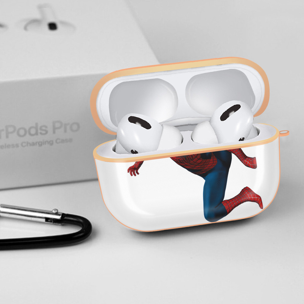 Spider Man スパイダーマン 【AirPods Pro用】ハードシェル保護ケース｜耐衝撃・防指紋・カラビナ付き商品仕様