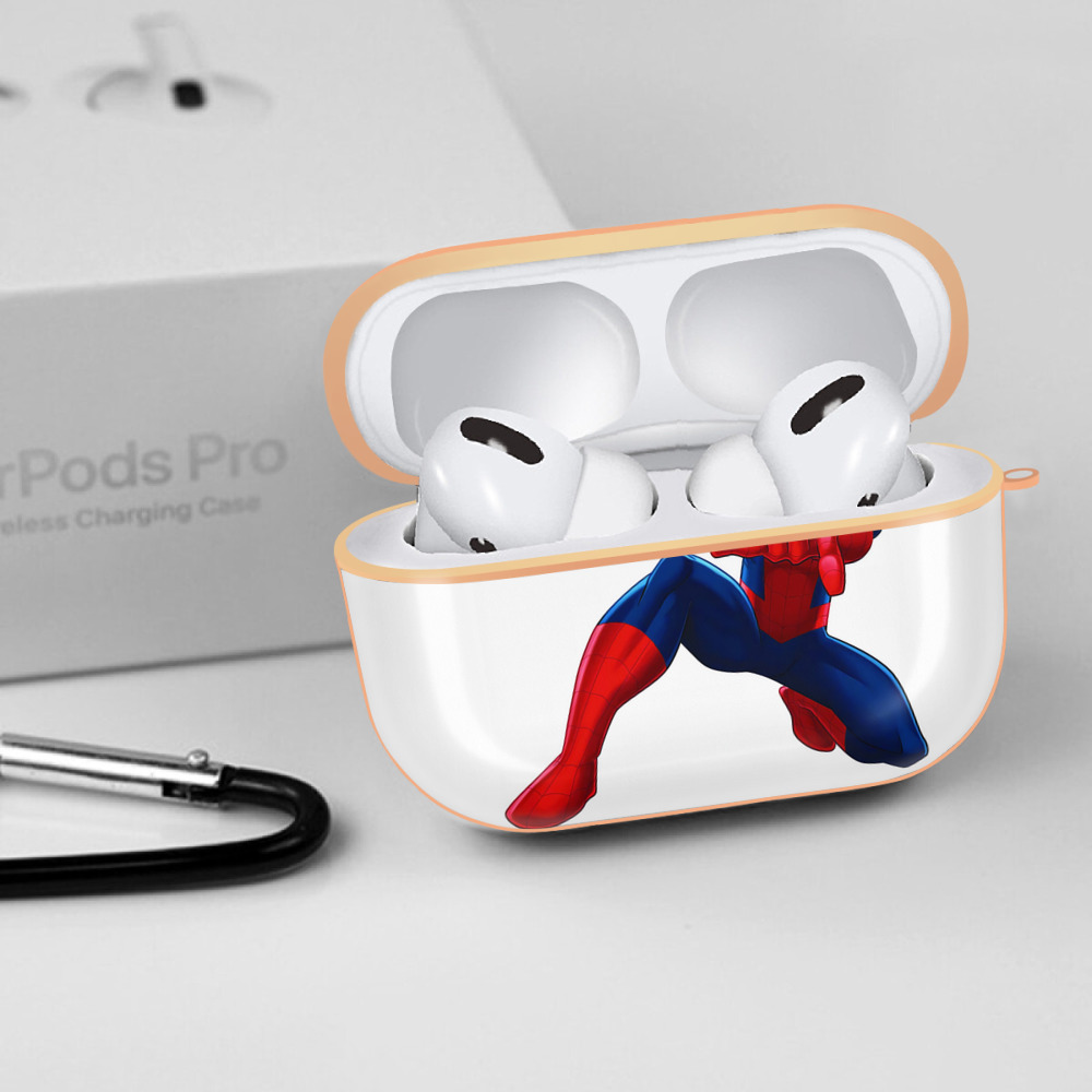 Spider Man スパイダーマン 【AirPods Pro用】ハードシェル保護ケース｜耐衝撃・防指紋・カラビナ付き商品仕様