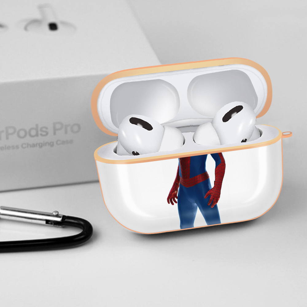 Spider Man スパイダーマン 【AirPods Pro用】ハードシェル保護ケース｜耐衝撃・防指紋・カラビナ付き商品仕様