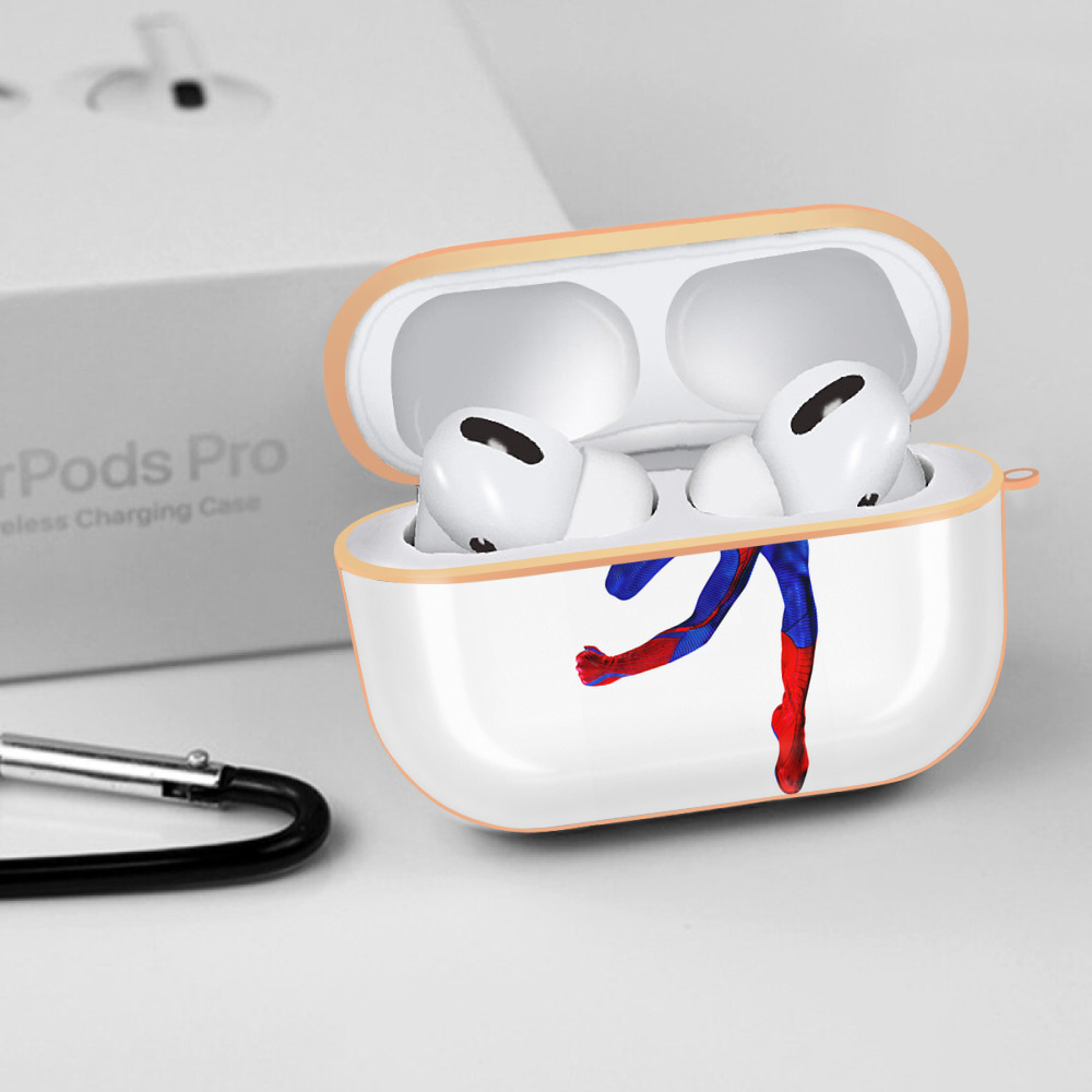 Spider Man スパイダーマン 【AirPods Pro用】ハードシェル保護ケース｜耐衝撃・防指紋・カラビナ付き商品仕様
