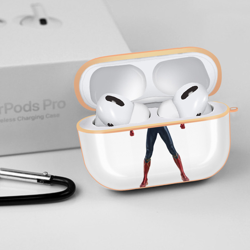 Spider Man スパイダーマン 【AirPods Pro用】ハードシェル保護ケース｜耐衝撃・防指紋・カラビナ付き商品仕様