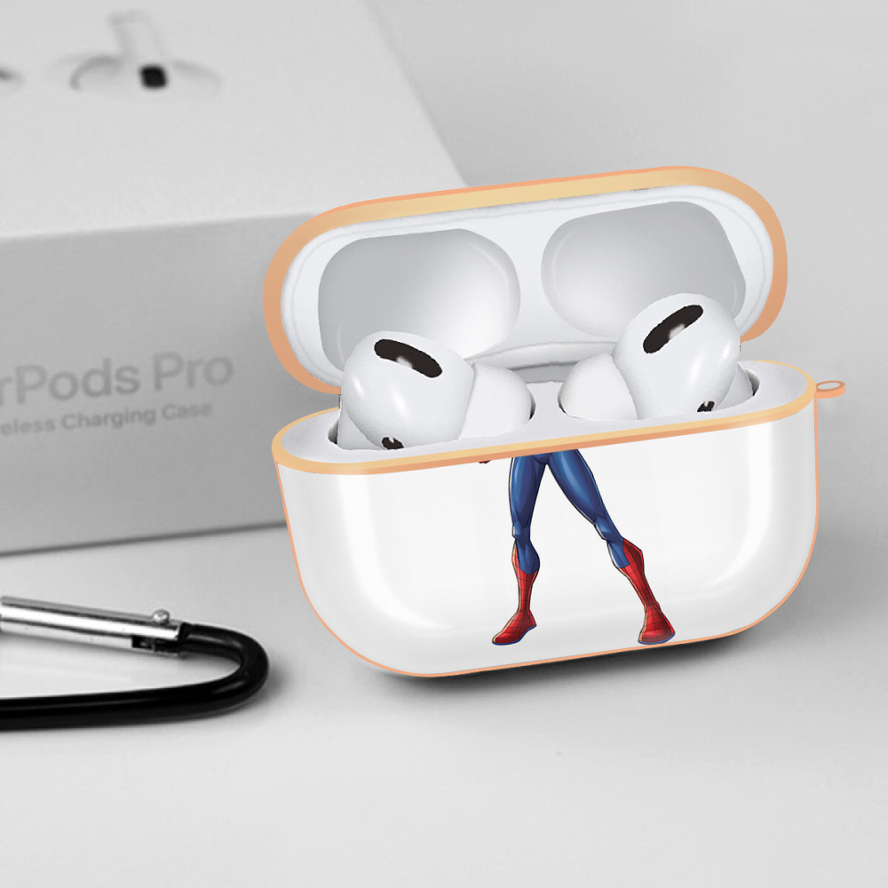 Spider Man スパイダーマン 【AirPods Pro用】ハードシェル保護ケース｜耐衝撃・防指紋・カラビナ付き商品仕様