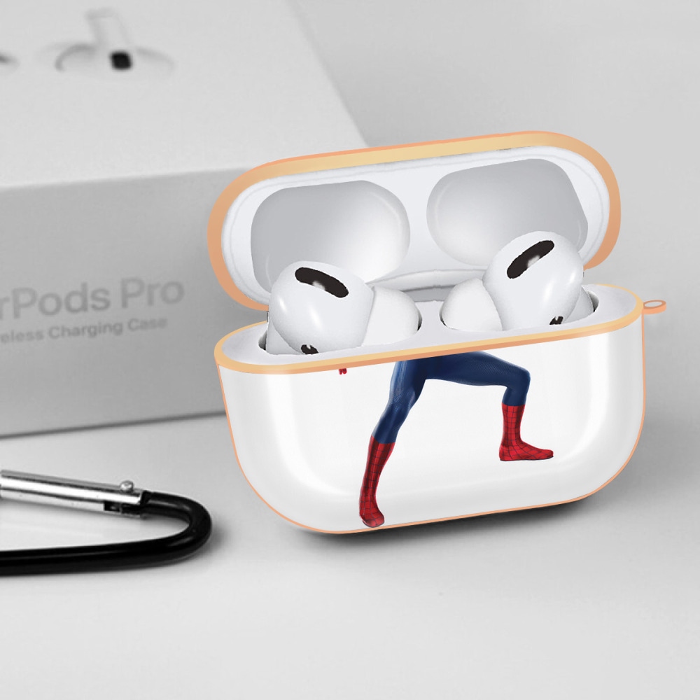 Spider Man スパイダーマン 【AirPods Pro用】ハードシェル保護ケース｜耐衝撃・防指紋・カラビナ付き商品仕様