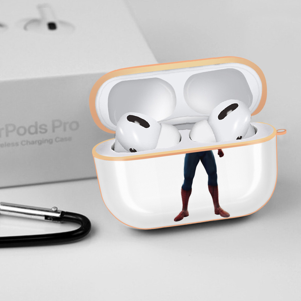 Spider Man スパイダーマン 【AirPods Pro用】ハードシェル保護ケース｜耐衝撃・防指紋・カラビナ付き商品仕様