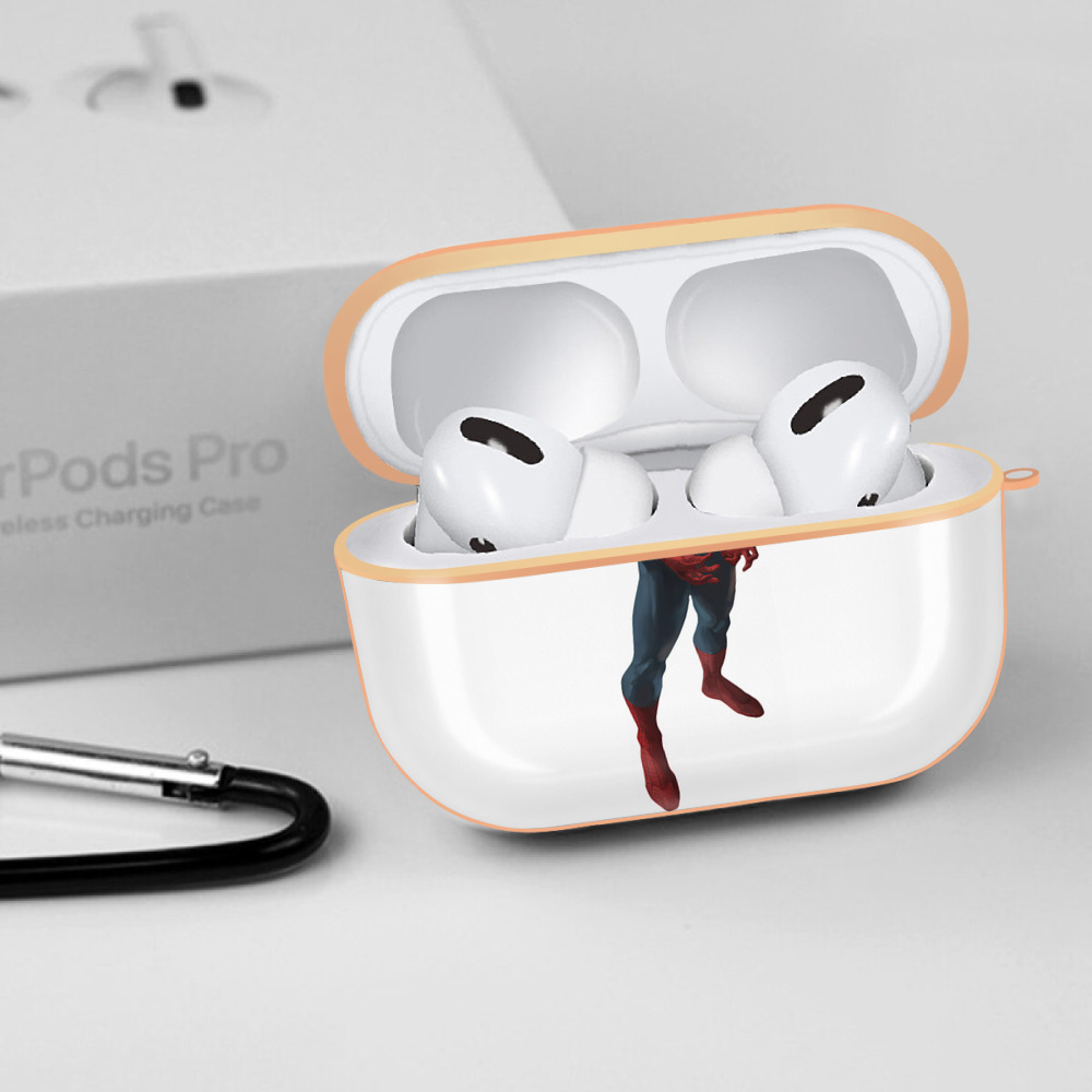 Spider Man スパイダーマン 【AirPods Pro用】ハードシェル保護ケース｜耐衝撃・防指紋・カラビナ付き商品仕様