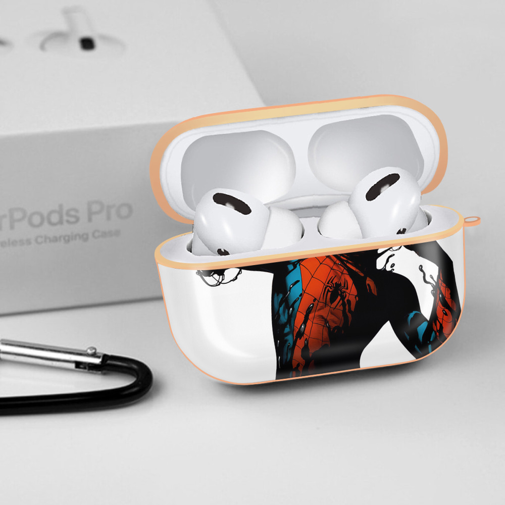 Spider Man スパイダーマン 【AirPods Pro用】ハードシェル保護ケース｜耐衝撃・防指紋・カラビナ付き商品仕様