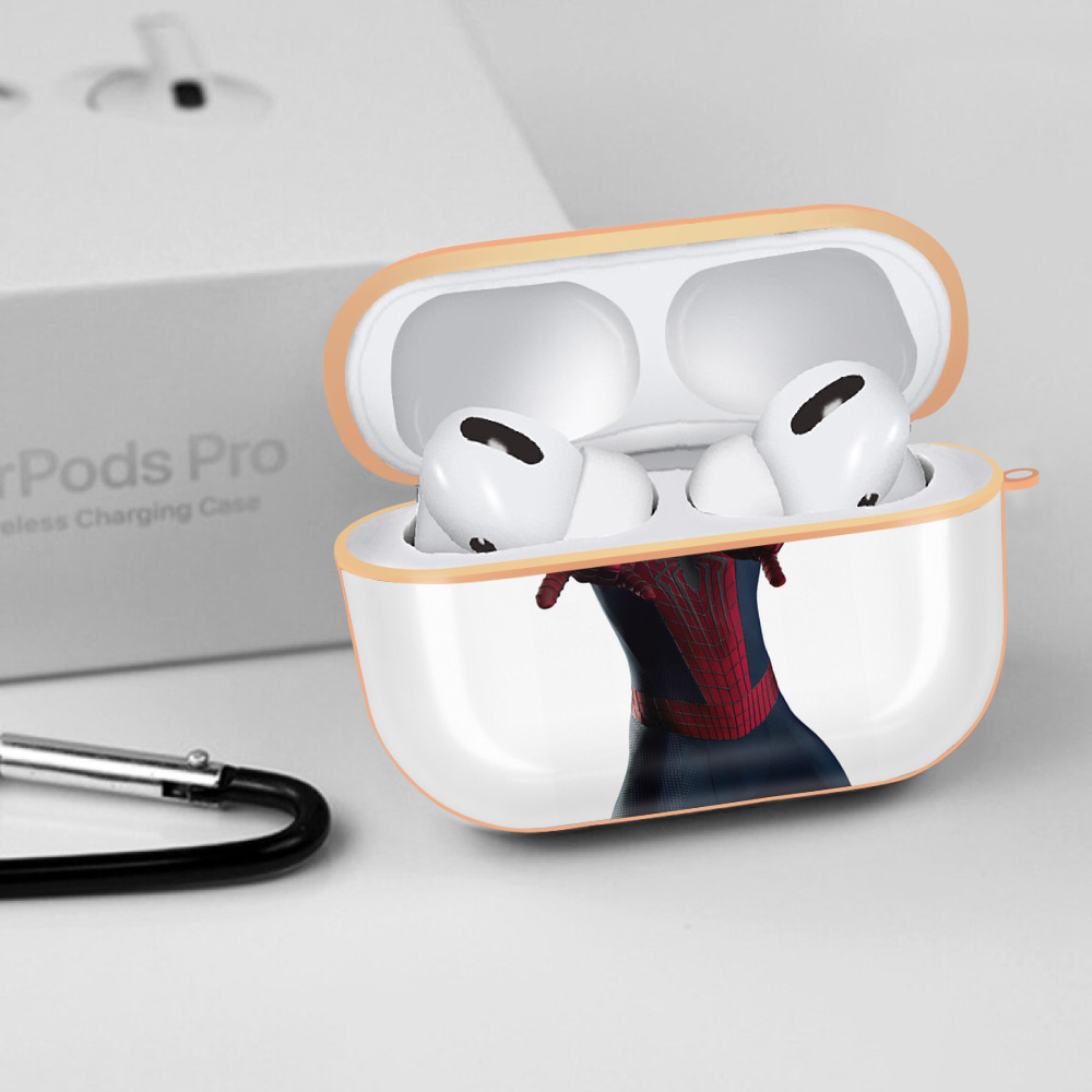 Spider Man スパイダーマン 【AirPods Pro用】ハードシェル保護ケース｜耐衝撃・防指紋・カラビナ付き商品仕様