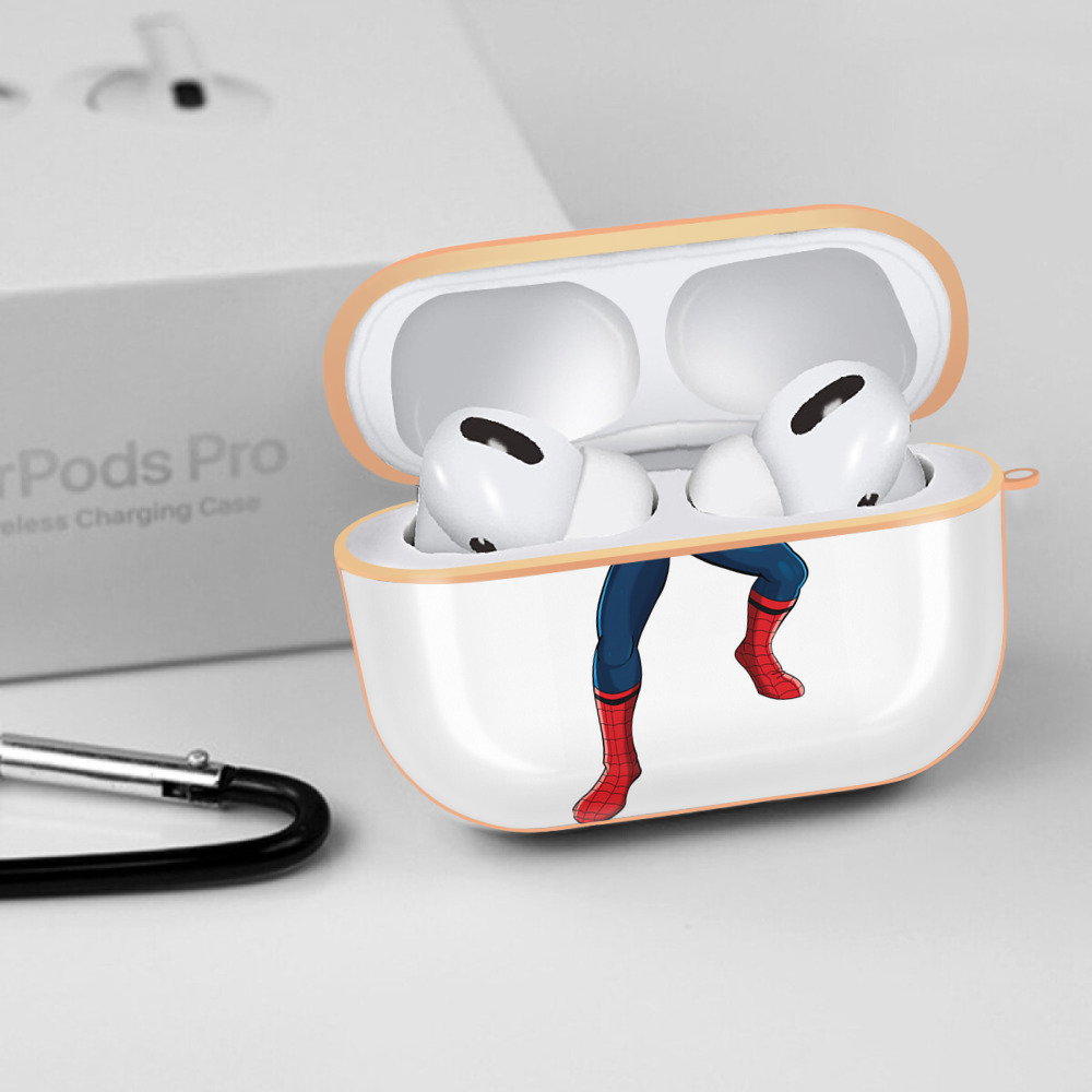Spider Man スパイダーマン 【AirPods Pro用】ハードシェル保護ケース｜耐衝撃・防指紋・カラビナ付き商品仕様