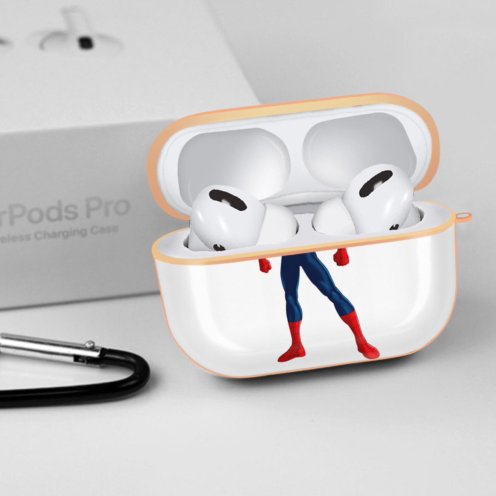 Spider Man スパイダーマン 【AirPods Pro用】ハードシェル保護ケース｜耐衝撃・防指紋・カラビナ付き商品仕様