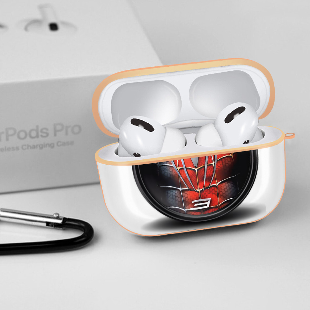Spider Man スパイダーマン 【AirPods Pro用】ハードシェル保護ケース｜耐衝撃・防指紋・カラビナ付き商品仕様