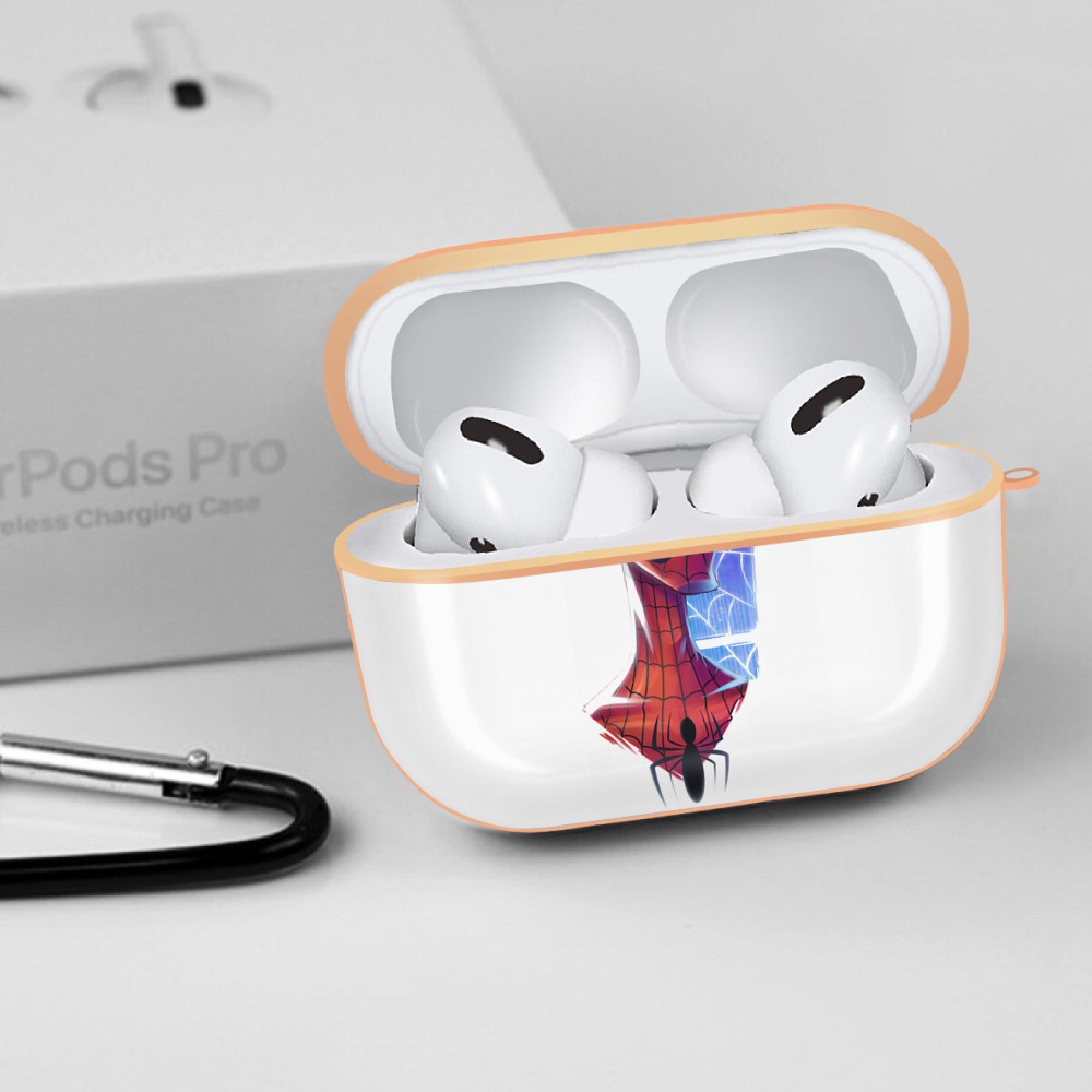Spider Man スパイダーマン 【AirPods Pro用】ハードシェル保護ケース｜耐衝撃・防指紋・カラビナ付き商品仕様