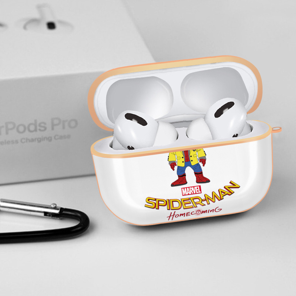 Spider Man スパイダーマン 【AirPods Pro用】ハードシェル保護ケース｜耐衝撃・防指紋・カラビナ付き商品仕様