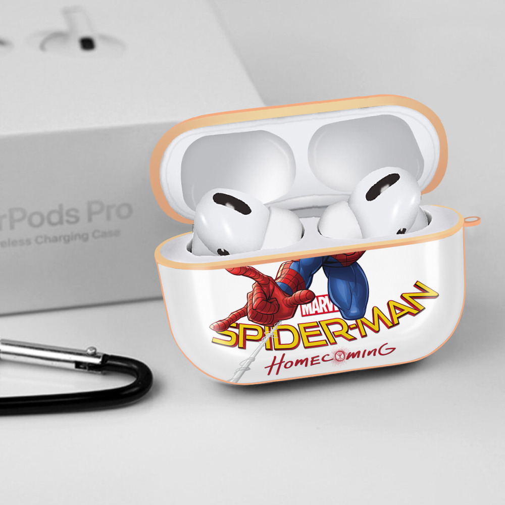 Spider Man スパイダーマン 【AirPods Pro用】ハードシェル保護ケース｜耐衝撃・防指紋・カラビナ付き商品仕様