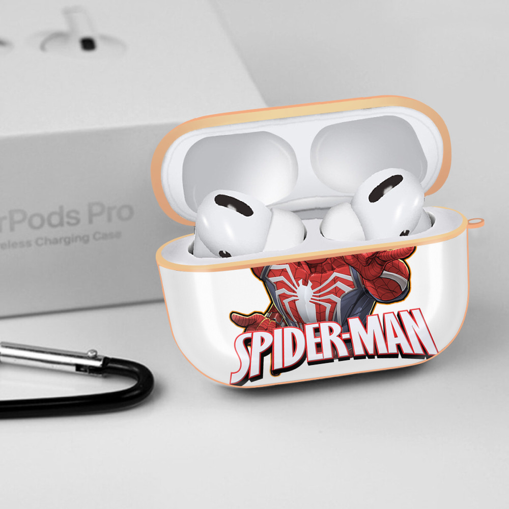 Spider Man スパイダーマン 【AirPods Pro用】ハードシェル保護ケース｜耐衝撃・防指紋・カラビナ付き商品仕様
