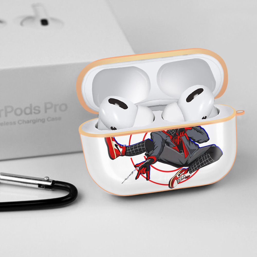 Spider Man スパイダーマン 【AirPods Pro用】ハードシェル保護ケース｜耐衝撃・防指紋・カラビナ付き商品仕様