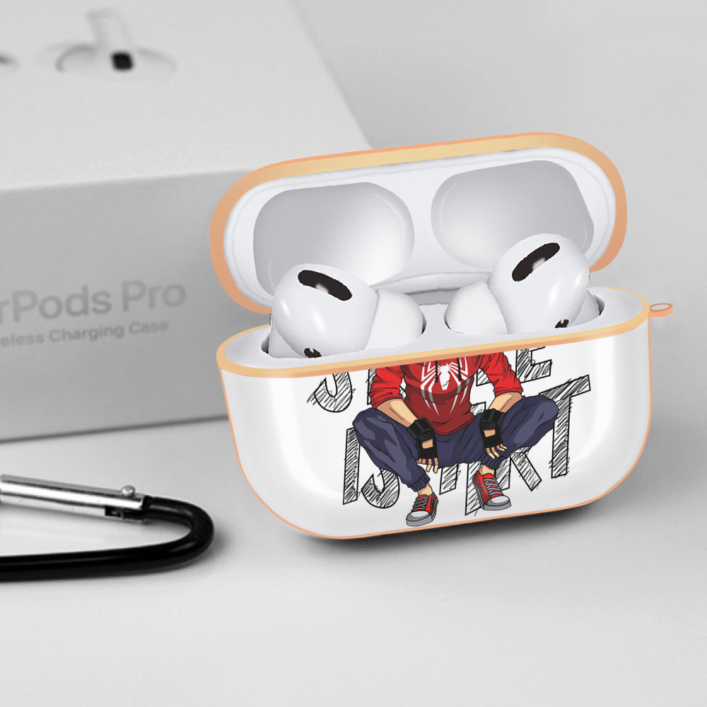 Spider Man スパイダーマン 【AirPods Pro用】ハードシェル保護ケース｜耐衝撃・防指紋・カラビナ付き商品仕様
