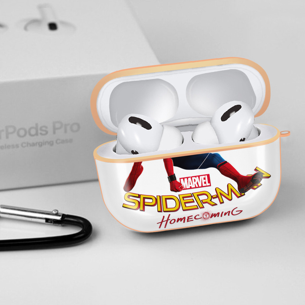 Spider Man スパイダーマン 【AirPods Pro用】ハードシェル保護ケース｜耐衝撃・防指紋・カラビナ付き商品仕様