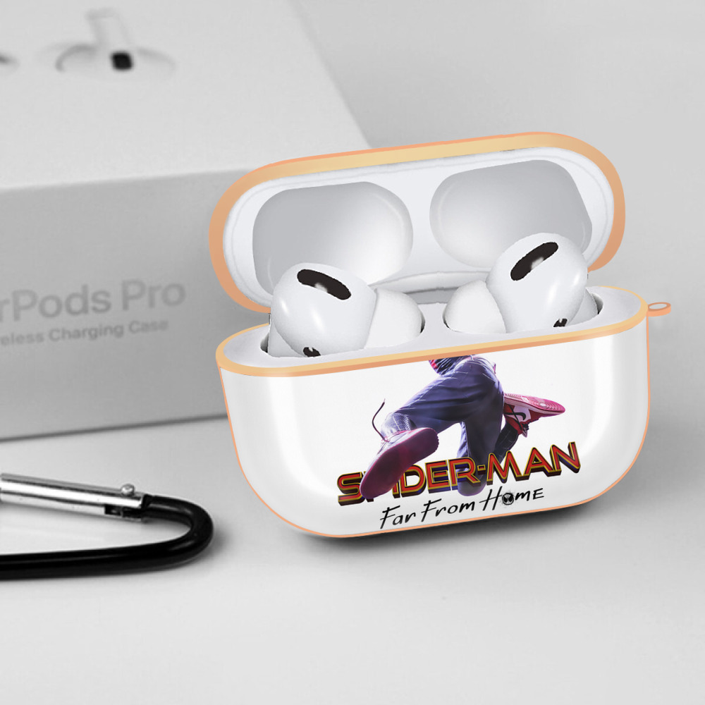 Spider Man スパイダーマン 【AirPods Pro用】ハードシェル保護ケース｜耐衝撃・防指紋・カラビナ付き商品仕様