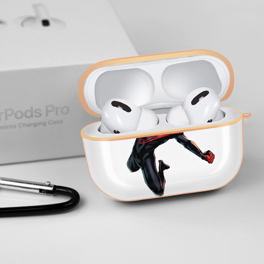 Spider Man スパイダーマン 【AirPods Pro用】ハードシェル保護ケース｜耐衝撃・防指紋・カラビナ付き商品仕様