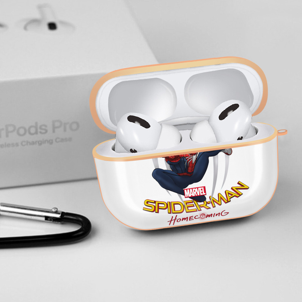 Spider Man スパイダーマン 【AirPods Pro用】ハードシェル保護ケース｜耐衝撃・防指紋・カラビナ付き商品仕様