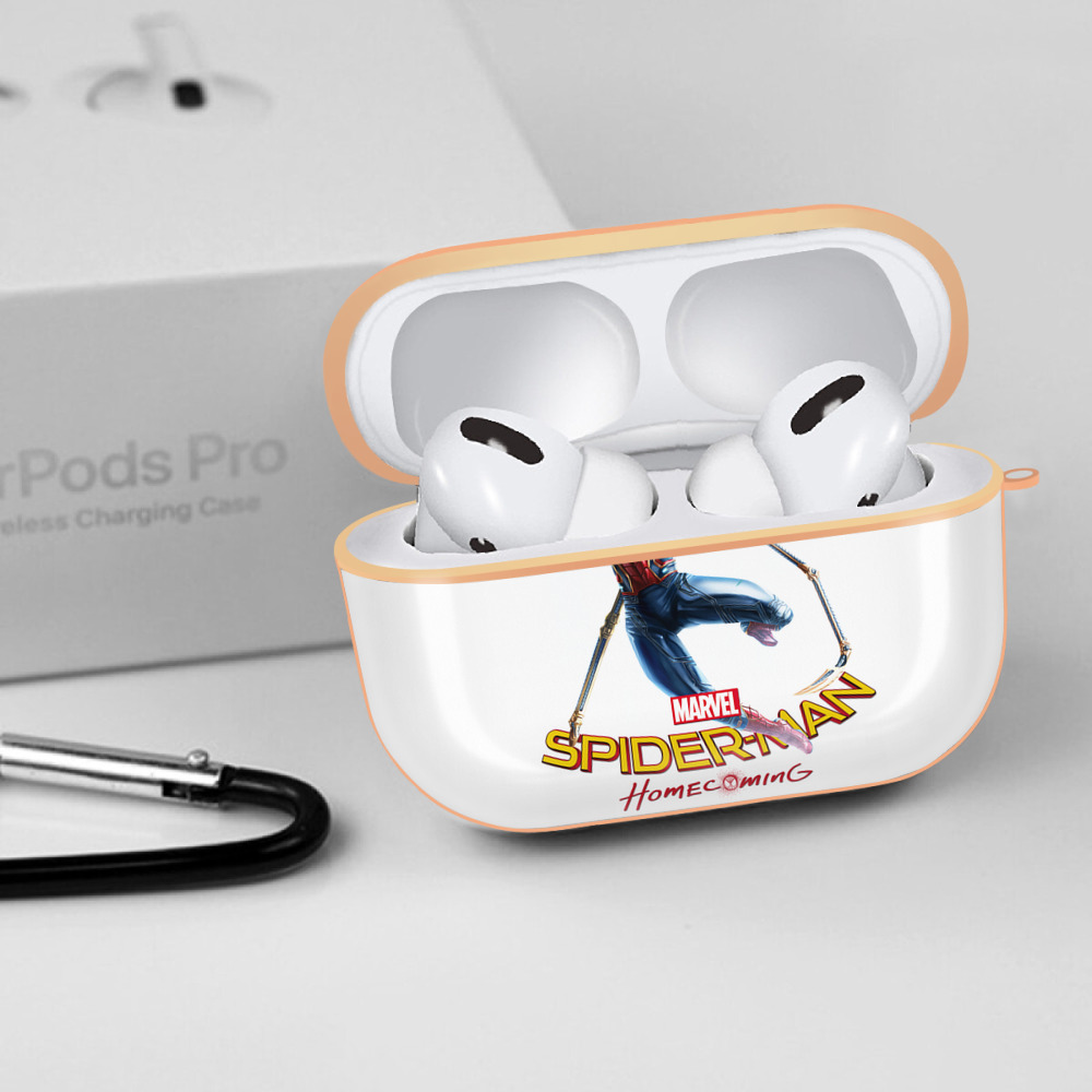 Spider Man スパイダーマン 【AirPods Pro用】ハードシェル保護ケース｜耐衝撃・防指紋・カラビナ付き商品仕様
