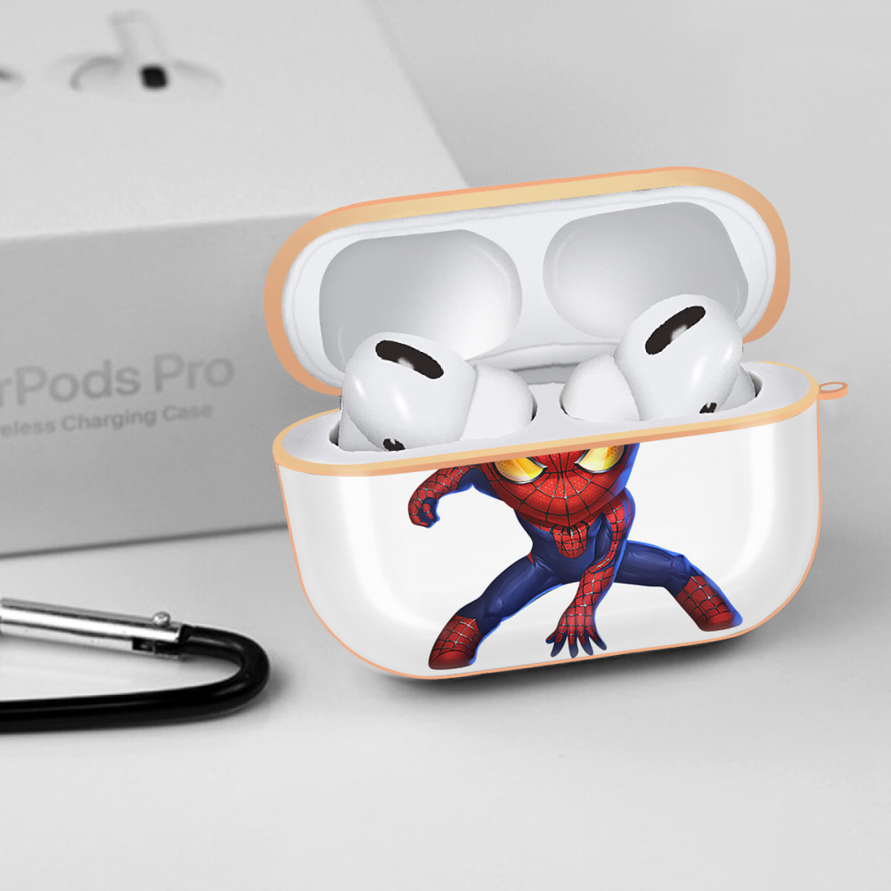 Spider Man スパイダーマン 【AirPods Pro用】ハードシェル保護ケース｜耐衝撃・防指紋・カラビナ付き商品仕様