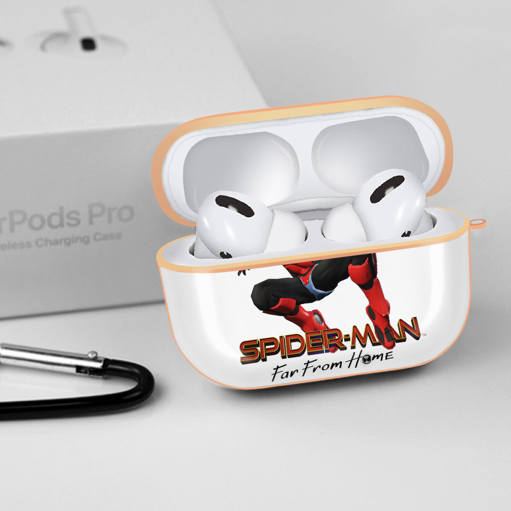 Spider Man スパイダーマン 【AirPods Pro用】ハードシェル保護ケース｜耐衝撃・防指紋・カラビナ付き商品仕様